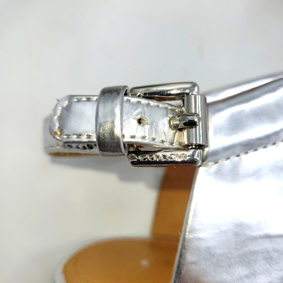 Coach Metallic/Silver Lexey Sandals Size 7 B - Picture 11 of 16